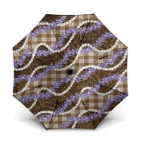 Brown Hawaii Palaka Honohono Pikake Umbrella Hawaiian Orchid Lei Polynesian Pattern - Polynesian Pride