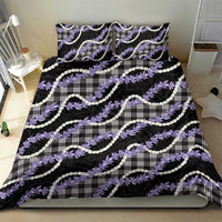 Black Hawaii Palaka Honohono Pikake Bedding Set Hawaiian Orchid Lei Polynesian Pattern - Polynesian Pride