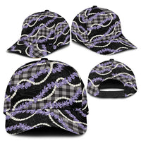Black Hawaii Palaka Honohono Pikake Classic Cap Hawaiian Orchid Lei Polynesian Pattern - Polynesian Pride