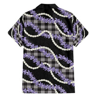 Black Hawaii Palaka Honohono Pikake Hawaiian Shirt Hawaiian Orchid Lei Polynesian Pattern - Polynesian Pride