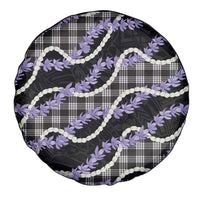 Black Hawaii Palaka Honohono Pikake Spare Tire Cover Hawaiian Orchid Lei Polynesian Pattern - Polynesian Pride