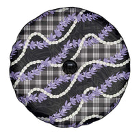 Black Hawaii Palaka Honohono Pikake Spare Tire Cover Hawaiian Orchid Lei Polynesian Pattern - Polynesian Pride