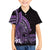 Purple Polynesia Easter Day Family Matching Off Shoulder Short Dress and Hawaiian Shirt Eggs With Bunny Polynesian Pattern