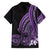 Purple Polynesia Easter Day Family Matching Short Sleeve Bodycon Dress and Hawaiian Shirt Eggs With Bunny Polynesian Pattern