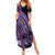 Purple Polynesia Easter Day Summer Maxi Dress Eggs With Bunny Polynesian Pattern