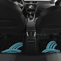 Turquoise Polynesia Easter Day Car Mats Eggs With Bunny Polynesian Pattern