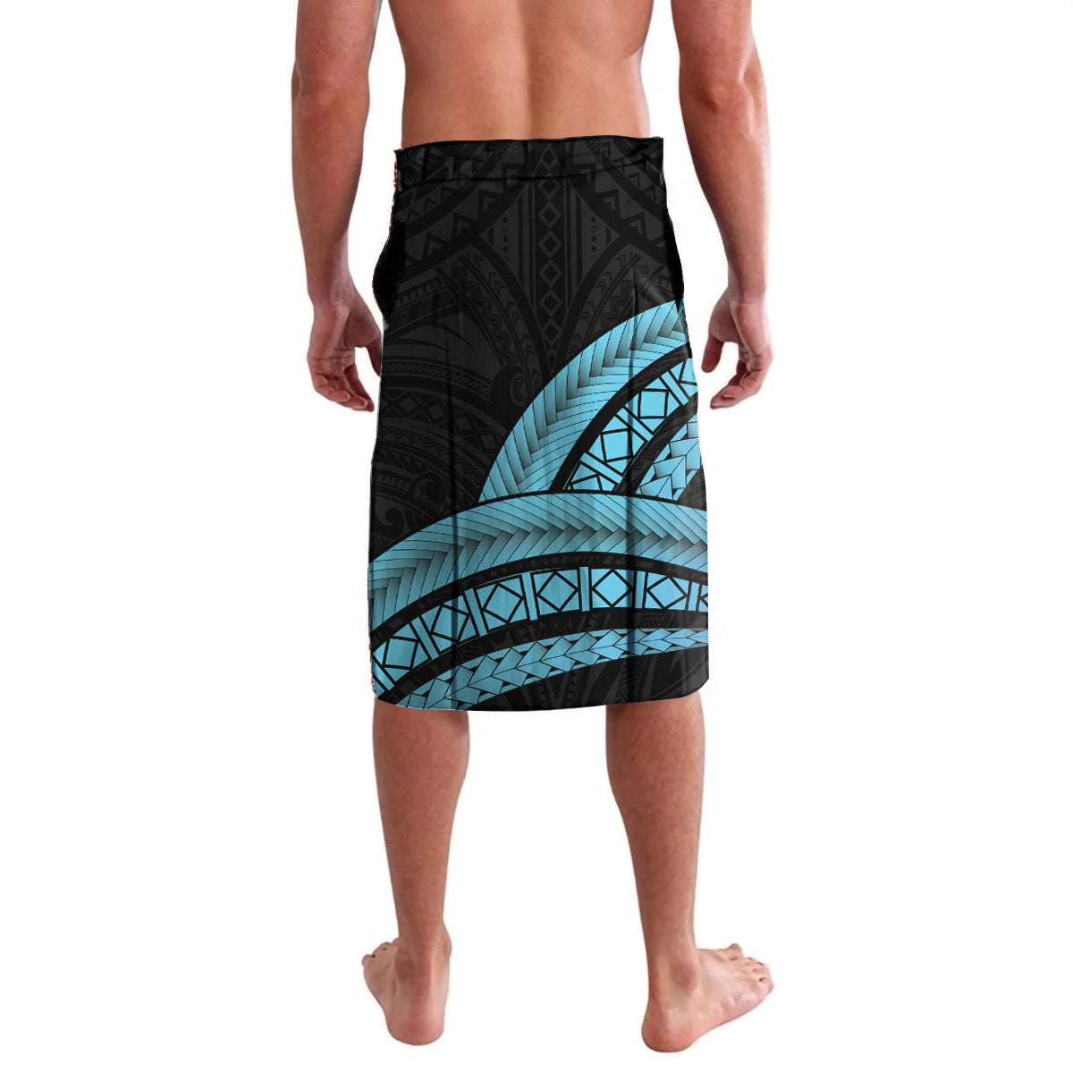 Turquoise Polynesia Easter Day Lavalava Eggs With Bunny Polynesian Pattern