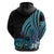 Turquoise Polynesia Easter Day Zip Hoodie Eggs With Bunny Polynesian Pattern