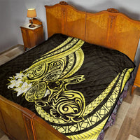 Yellow Polynesia Easter Day Quilt Eggs With Bunny Polynesian Pattern LT14 - Polynesian Pride