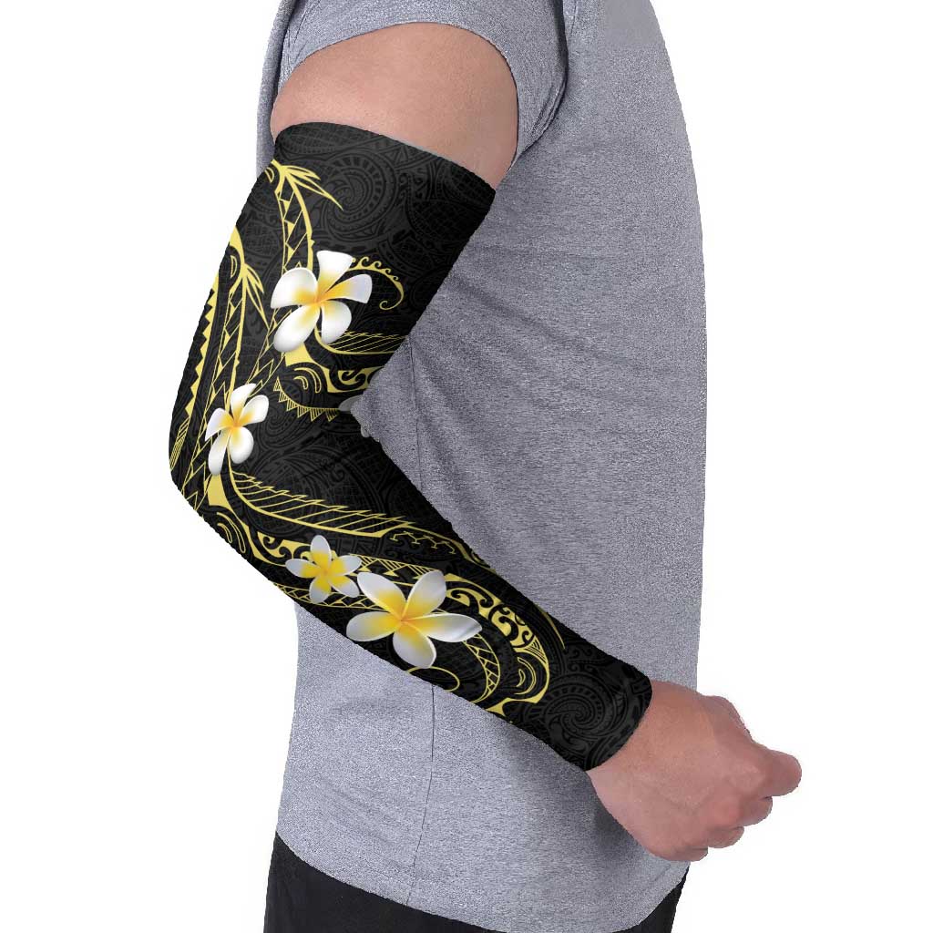 Polynesia Tattoo With Plumeria Arm Sleeves Elegant Vibes