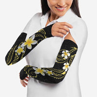 Polynesia Tattoo With Plumeria Arm Sleeves Elegant Vibes