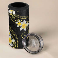 Polynesia Tattoo With Plumeria 4 in 1 Can Cooler Tumbler Elegant Vibes