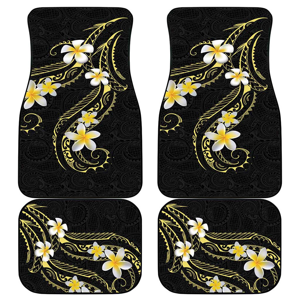 Polynesia Tattoo With Plumeria Car Mats Elegant Vibes