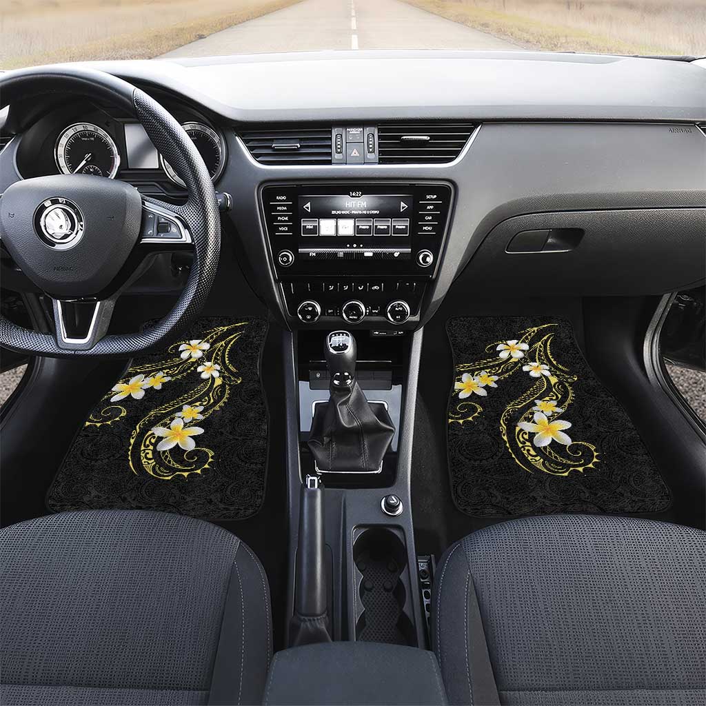 Polynesia Tattoo With Plumeria Car Mats Elegant Vibes