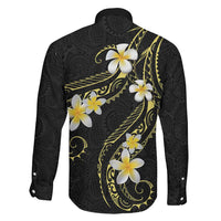 Polynesia Tattoo With Plumeria Family Matching Long Sleeve Bodycon Dress and Hawaiian Shirt Elegant Vibes LT14 - Polynesian Pride