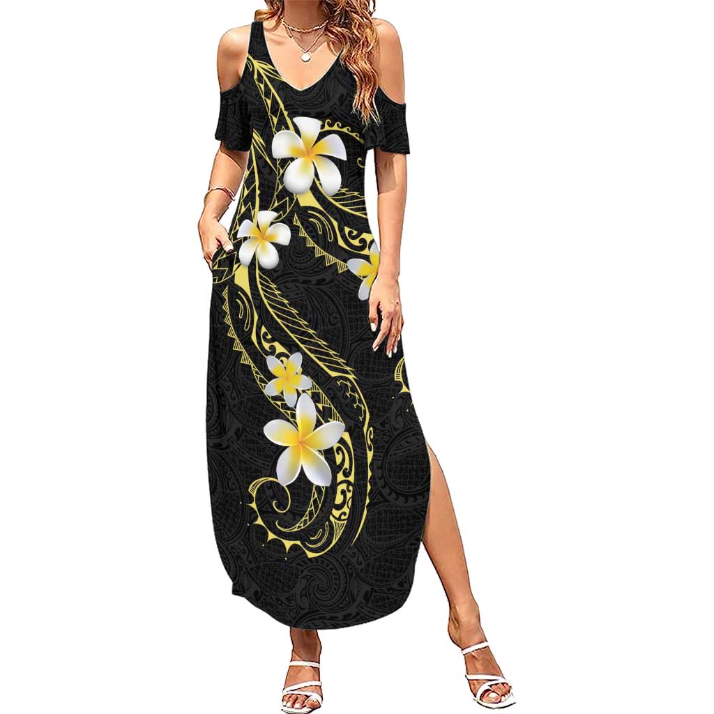 Polynesia Tattoo With Plumeria Family Matching Summer Maxi Dress and Hawaiian Shirt Elegant Vibes