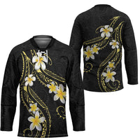 Polynesia Tattoo With Plumeria Hockey Jersey Elegant Vibes