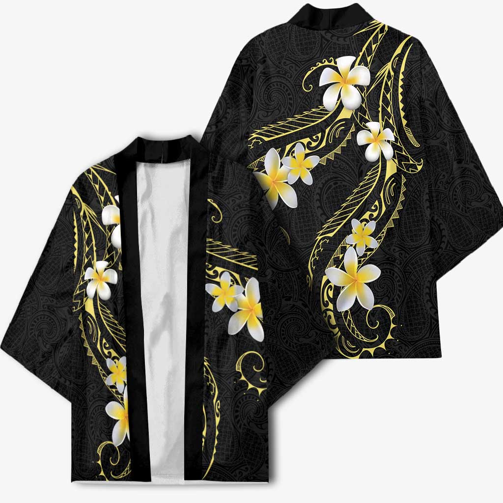 Polynesia Tattoo With Plumeria Kimono Elegant Vibes