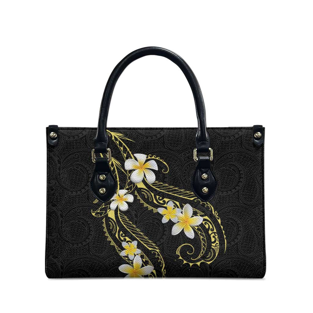 Polynesia Tattoo With Plumeria Leather Bag Elegant Vibes