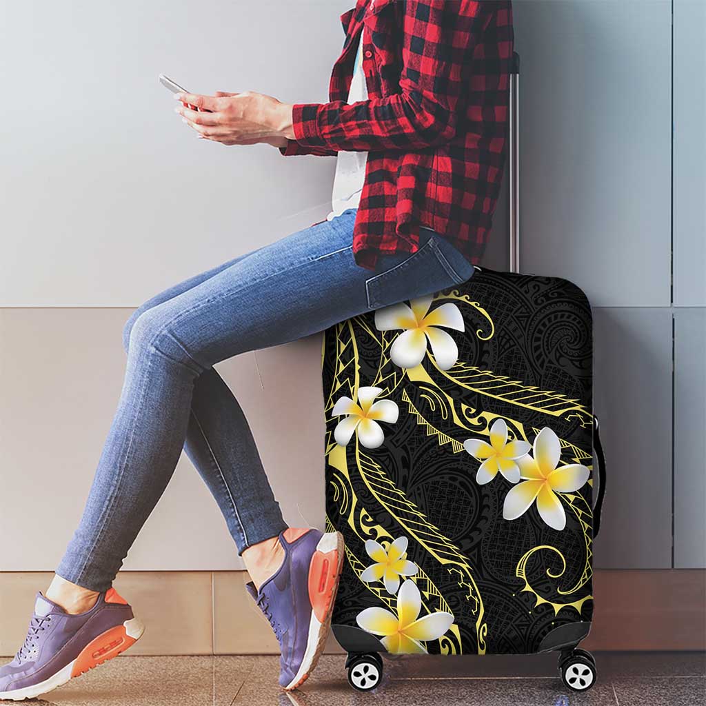 Polynesia Tattoo With Plumeria Luggage Cover Elegant Vibes