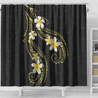 Polynesia Tattoo With Plumeria Shower Curtain Elegant Vibes