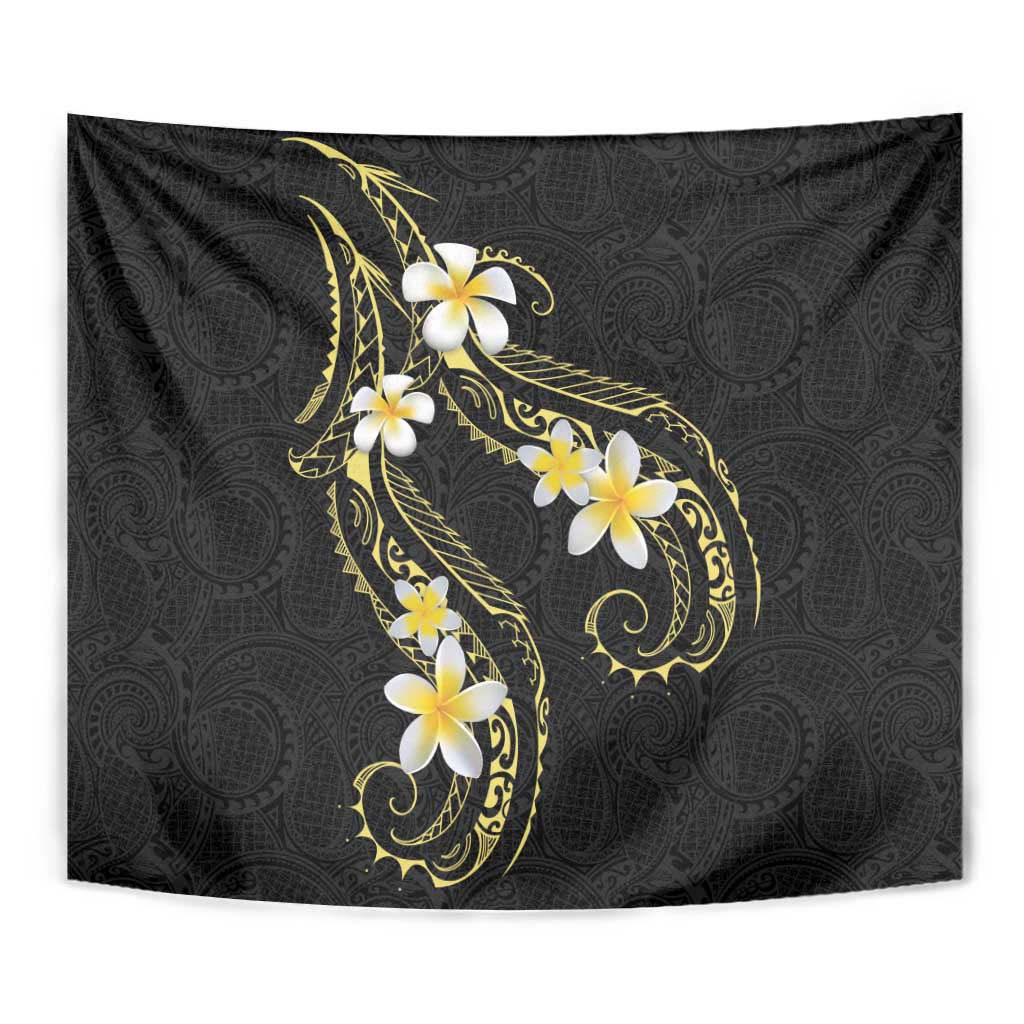 Polynesia Tattoo With Plumeria Tapestry Elegant Vibes