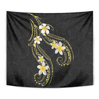 Polynesia Tattoo With Plumeria Tapestry Elegant Vibes