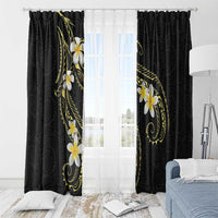 Polynesia Tattoo With Plumeria Window Curtain Elegant Vibes