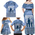 Tonga Father's Day Family Matching Off Shoulder Maxi Dress and Hawaiian Shirt Best Dad Ever Tongan Ngatu Pattern - Blue