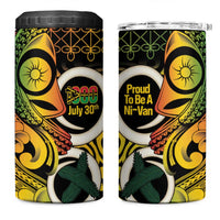 Vanuatu 1980 4 in 1 Can Cooler Tumbler Ni-Van Tamtam Sand Drawing Pattern