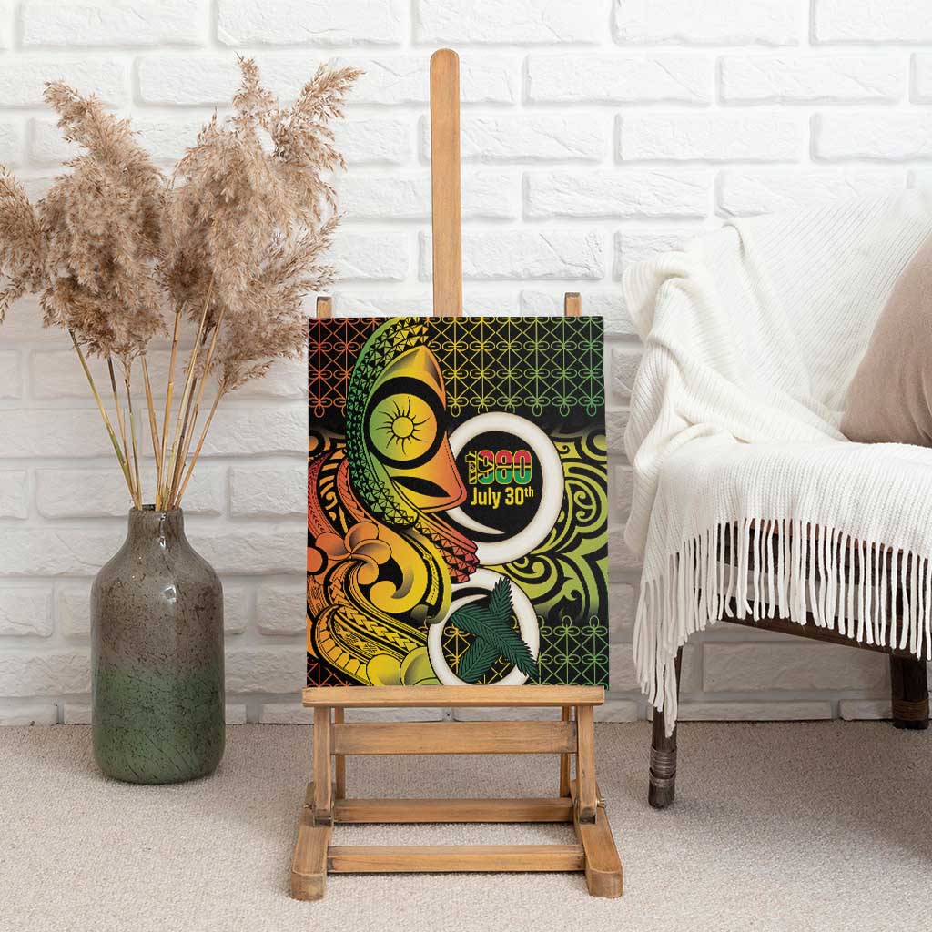 Vanuatu 1980 Canvas Wall Art Ni-Van Tamtam Sand Drawing Pattern