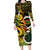 Vanuatu 1980 Family Matching Long Sleeve Bodycon Dress and Hawaiian Shirt Ni-Van Tamtam Sand Drawing Pattern