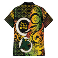 Vanuatu 1980 Family Matching Off The Shoulder Long Sleeve Dress and Hawaiian Shirt Ni-Van Tamtam Sand Drawing Pattern LT14 - Polynesian Pride
