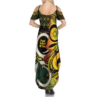 Vanuatu 1980 Summer Maxi Dress Ni-Van Tamtam Sand Drawing Pattern