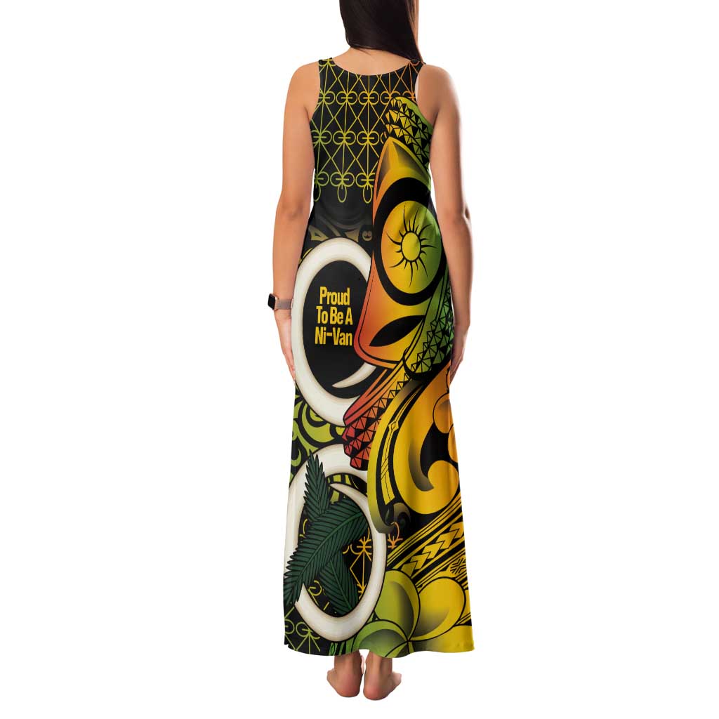 Vanuatu 1980 Tank Maxi Dress Ni-Van Tamtam Sand Drawing Pattern