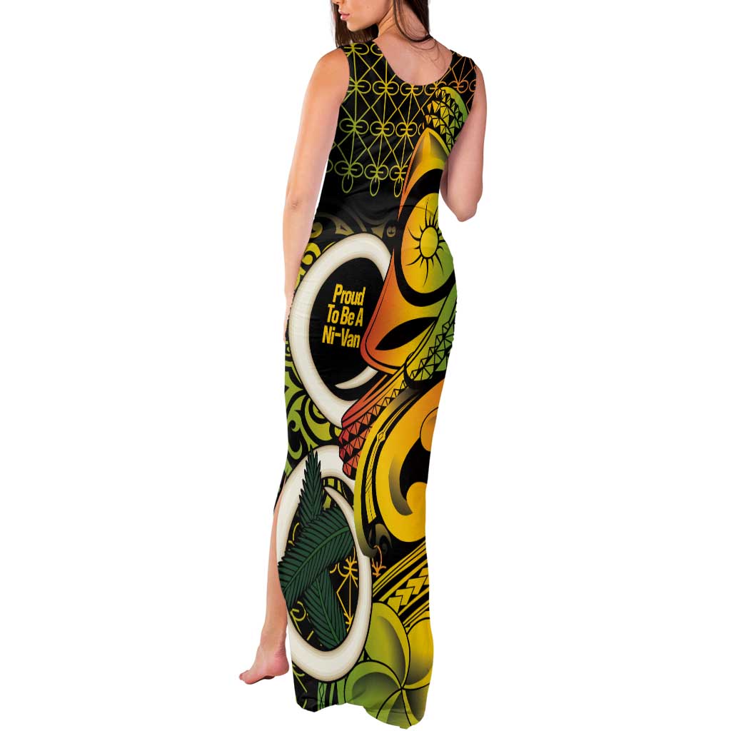 Vanuatu 1980 Tank Maxi Dress Ni-Van Tamtam Sand Drawing Pattern