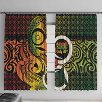 Vanuatu 1980 Window Curtain Ni-Van Tamtam Sand Drawing Pattern