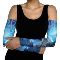 New Zealand Matariki Humpback Whale Arm Sleeves Paikea Maori New Year Blue Galaxy