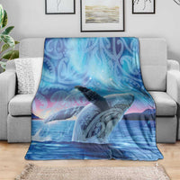 New Zealand Matariki Humpback Whale Blanket Paikea Maori New Year Blue Galaxy