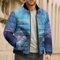 New Zealand Matariki Humpback Whale Bomber Puffer Jacket Paikea Maori New Year Blue Galaxy