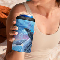 New Zealand Matariki Humpback Whale 4 in 1 Can Cooler Tumbler Paikea Maori New Year Blue Galaxy LT14 - Polynesian Pride