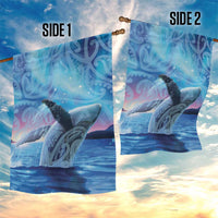 New Zealand Matariki Humpback Whale Garden Flag Paikea Maori New Year Blue Galaxy LT14 - Polynesian Pride