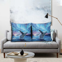 New Zealand Matariki Humpback Whale Pillow Cover Paikea Maori New Year Blue Galaxy