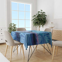 New Zealand Matariki Humpback Whale Tablecloth Paikea Maori New Year Blue Galaxy
