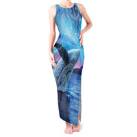 New Zealand Matariki Humpback Whale Tank Maxi Dress Paikea Maori New Year Blue Galaxy