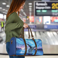 New Zealand Matariki Humpback Whale Travel Bag Paikea Maori New Year Blue Galaxy