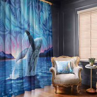 New Zealand Matariki Humpback Whale Window Curtain Paikea Maori New Year Blue Galaxy