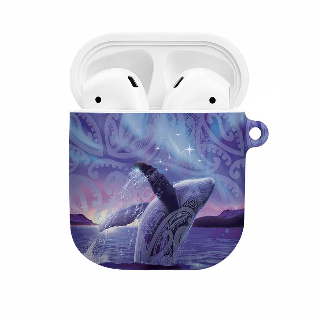 New Zealand Matariki Humpback Whale AirPods Case Paikea Maori New Year Purple Galaxy