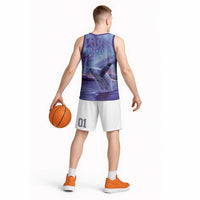 New Zealand Matariki Humpback Whale Basketball Jersey Paikea Maori New Year Purple Galaxy LT14 - Polynesian Pride