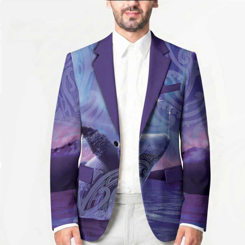 New Zealand Matariki Humpback Whale Blazer Paikea Maori New Year Purple Galaxy